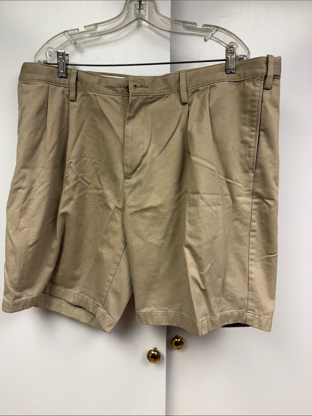 Lands' End Men's Flat Front Shorts - Khaki